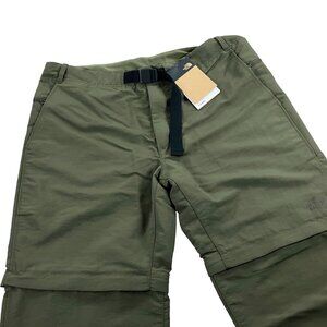The North Face Paramount Trail Convertible Belted Pants Mens 36 x 34 SLIM Green